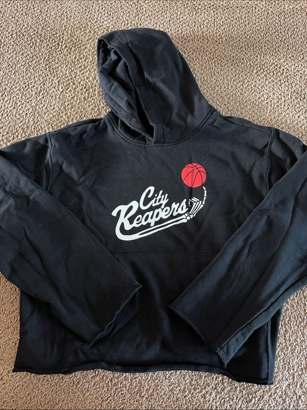 Overtime Elite City Reapers Boys Youth Large Black Hoodie Sweatshirt Basketball